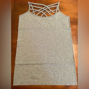 Zenana Outfitters Women’s Gray 2X/3X Cris Cross Tank Top. NWOT